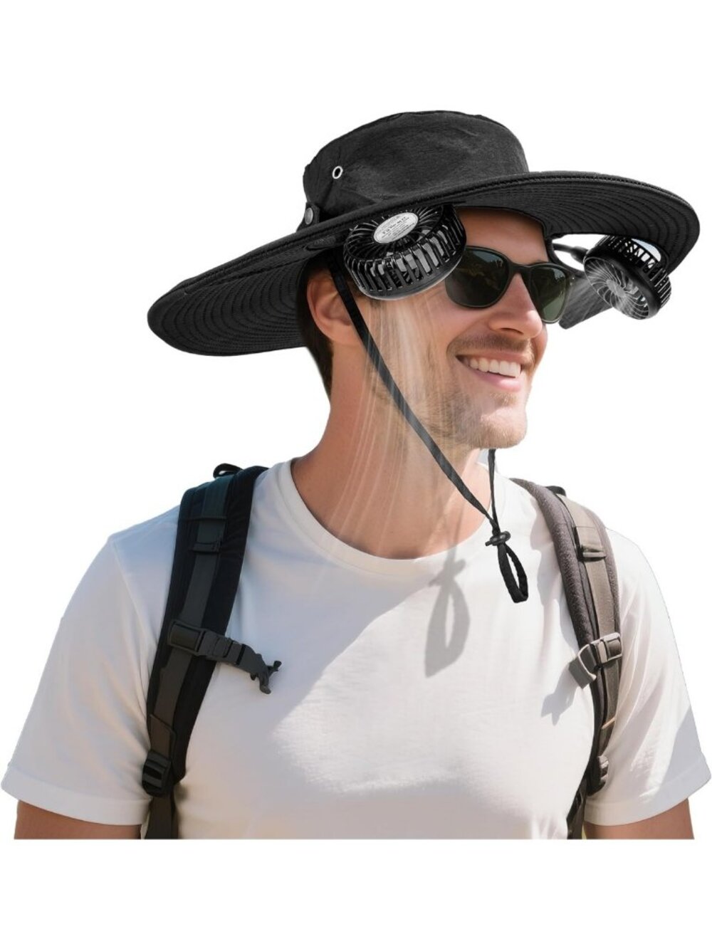 Portable Bucket Hat Fan - Perfect Gift for Dad, Fishing, Camping & Outdoor Fun